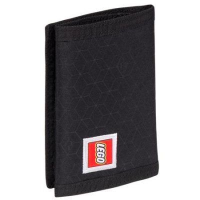 Pénztárca, tépőzáras, LEGO "Bricks", fekete-mintás