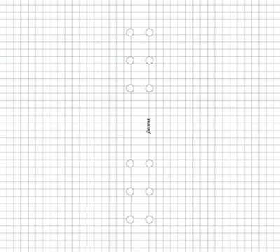 Kalendárium betét, jegyzetlap, personal méret, kockás, FILOFAX, fehér