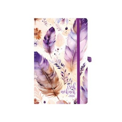 Naptár, tervező, A5, heti, TOPTIMER, "Csak Nőknek", lila toll