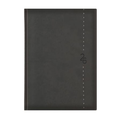 Naptár, tervező, B5, heti, TOPTIMER "Linea", sötétszürke
